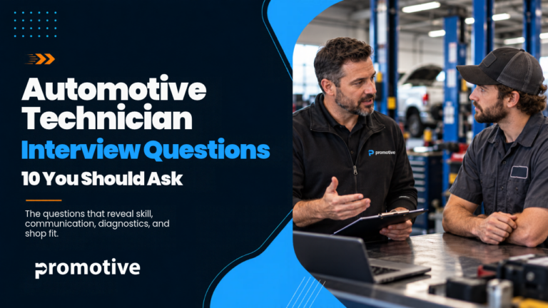 A shop owner asking questions during an interview