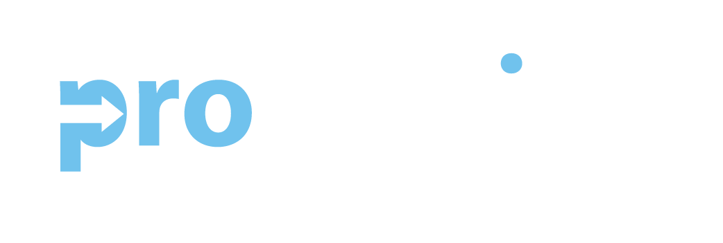 Promotive Logo Full Blue And White